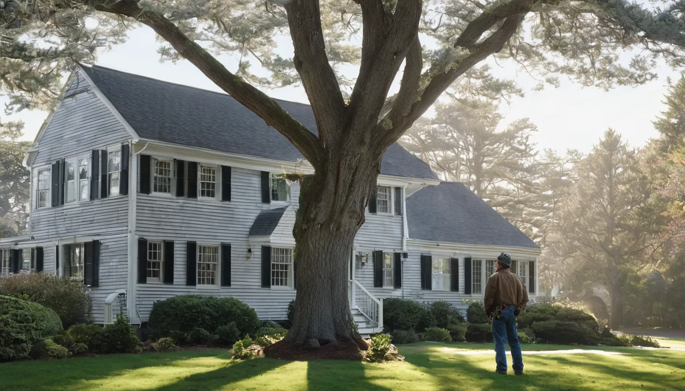 Large tree beside a Cape Cod style home in Souderton before planned removal